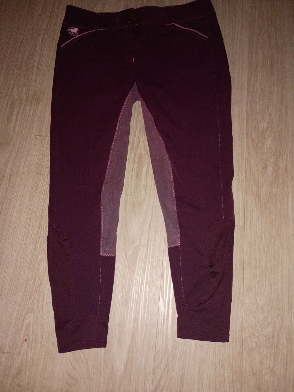 Women’s High-Rise Riding Jeans in Deep Burgundy